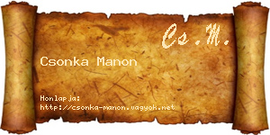 Csonka Manon névjegykártya